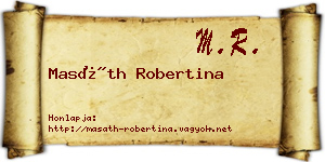 Masáth Robertina névjegykártya